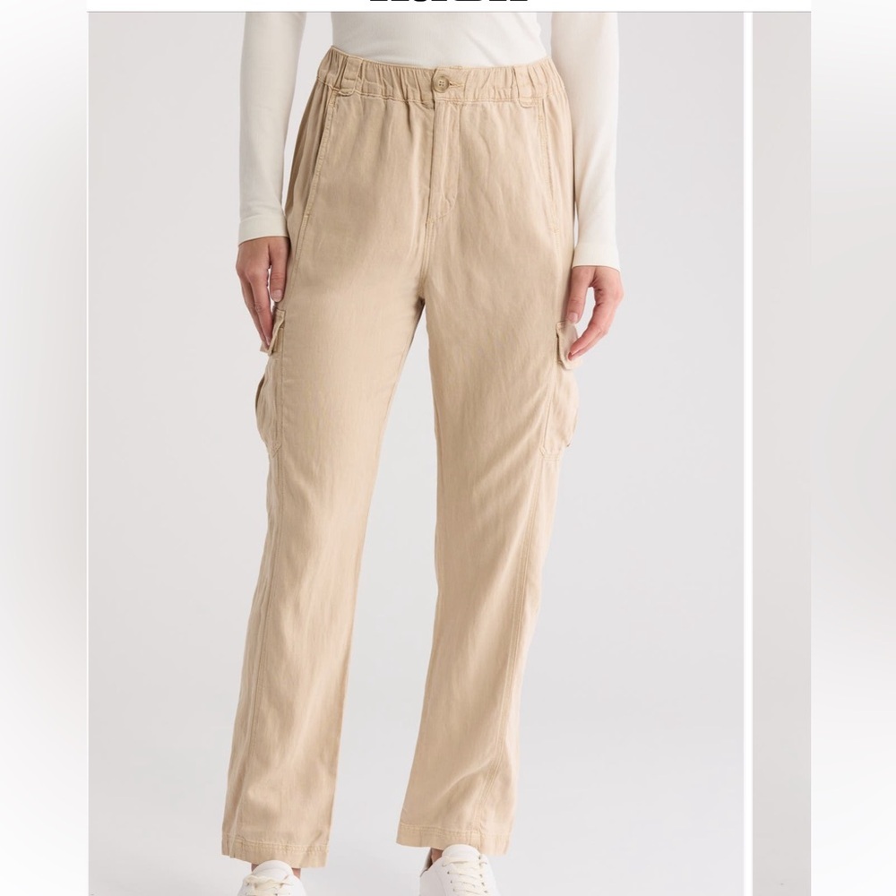 Faherty Arlie Day Cargo Pants linen blend pull on pant Women’s XS‎ NWT